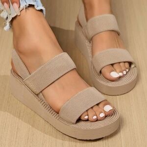 Women's Tan Wedge Sandals